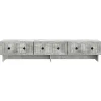 vidaXL Meuble TV 147 x 34,5 x 30 cm, gris béton, aggloméré