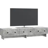 vidaXL Meuble TV , gris béton, 147 x 34,5 x 30 cm, aggloméré