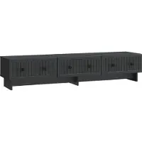 vidaXL Meuble TV 147 x 34,5 x 30 cm Noir Panneau de particules