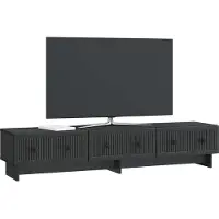 vidaXL Meuble TV noir 147 x 34,5 x 30 cm en aggloméré