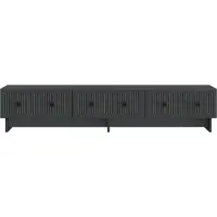 vidaXL Meuble TV 147 x 34,5 x 30 cm Noir Panneau de particules