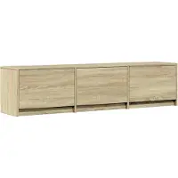 vidaXL Meuble TV avec LED avec LED Chêne Sonoma 165 x 34 x 40 cm