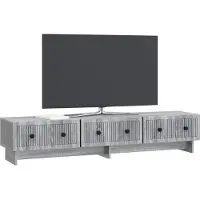 vidaXL Meuble TV Sonoma gris 147 x 34,5 x 30 cm en aggloméré