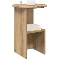 vidaXL Table d'appoint en chêne Artisan Ø 39,5 x 55 cm, bois d'ingénierie