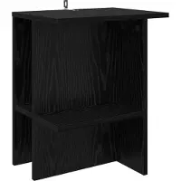 vidaXL Table basse, 2 pièces, noire, imitation chêne, 40 x 30 x 49 cm