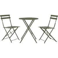 Ebuy24 Adam table de café de jardin 60x60 cm pliante couleur sable.