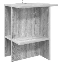 vidaXL Table basse Sonoma gris, 40 x 30 x 49 cm, en panneaux de particules