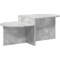 vidaXL Table basse gris béton 100 x 50 x 40 cm en aggloméré