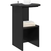 vidaXL Table d'appoint en chêne noir Ø 39,5 x 55 cm en bois aggloméré