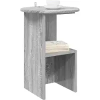 vidaXL Table d'appoint Sonoma grise Ø 39,5 x 55 cm en aggloméré