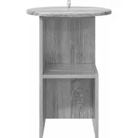 vidaXL Table d'appoint Sonoma gris, diamètre 39,5 x 55 cm, en panneaux de particules