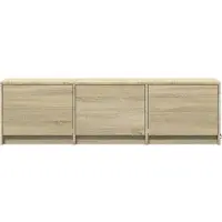 vidaXL Meuble TV avec éclairage LED, 140 x 34 x 40 cm, imitation chêne Sonoma
