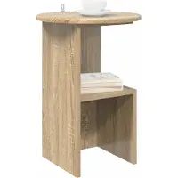 vidaXL Table d'appoint en chêne Sonoma Ø 39,5 x 55 cm, bois d'ingénierie