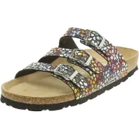Rohde Mule femme largeur G avec boucles et semelle intérieure en cuir souple Alba 5620, Taille:39 EU, Couleur:Noir