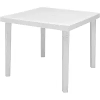 GRAND SOLEIL Boheme Table de bar de jardin carrée en poly rotin 90x90 - Marron