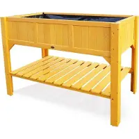 OEM Parterre Surélevé Avec Plateau 119 X 57 X 90 cm Jaune - 2854