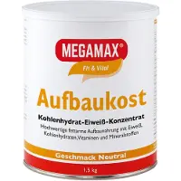 MEGAMAX Fit & Vital Concentré de glucides et de protéines, goût neutre, 1500 g de poudre