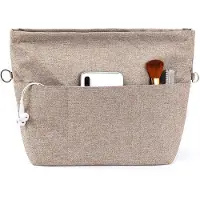 OEM Organiseur de sac à main imperméable pour femme, marron, avec fermeture à glissière