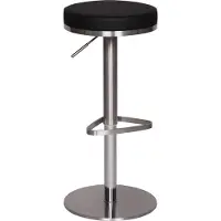 Wohnling Tabouret de bar Durable M7 acier inoxydable brossé noir ; WL1.293