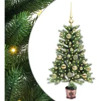 vidaXL Arbre de Noël avec 150 LEDs avec support Vert 90 cm PE