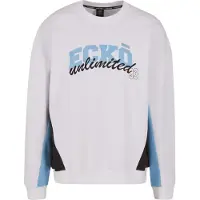 Ecko unltd. Sweat-shirt 'Drap' bleu / noir / blanc