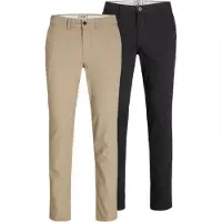 Jack & Jones Pantalon chino 'JJIMarco Dave' sable / noir