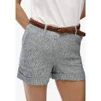 Superdry pour femme. W7110496A Short Mid Rise Linen blue (28), Bleu, Casuel