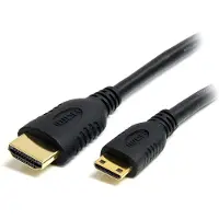 StarTech.com Câble HDMI haute vitesse de 1 m avec Ethernet - Cordon HDMI vers Mini HDMI - M/M - Noir - Plaqués or - HDMI avec câble Ethernet - 1 m