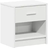 vidaXL Table de chevet avec tiroir blanche 39 x 28 x 41 cm