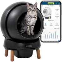 Petsafe - Ecom Smartspin Auto CatLitter Box robot - 53 x 49 x 47cm - Black (Bac à litière autonettoyant)