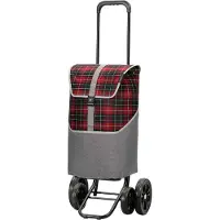 Andersen Shopper Cabas 'Gese' gris / rouge foncé