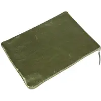 Clairefontaine Sac universel plat en cuir 23 x 32 cm vert
