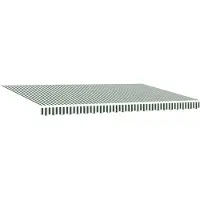 Syfax Auvent Rétractable Vert et blanc 500 × 300 cm