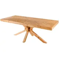 Meublorama Table de salle à manger LOVARK – Rectangulaire 200 cm – Bois massif de pin