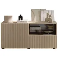 Meublorama Meuble TV SCENA – L121 x H57 x P42 cm – Coloris Cachemire