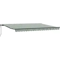 vidaXL Store extensible vert et blanc 450 x 350 cm