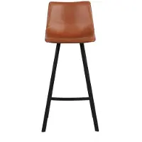 Meublorama Lot de 2 tabourets de bar OZON – Coloris Cognac – AssisePolyuréthane– Confort moderne et style élégant