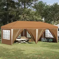 Prolenta Tente événementielle pop-up "Maison Exclusive" - Dimensions : 575 x 288 x 245 cm - Couleur : Beige