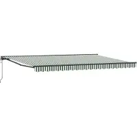 Syfax Cadre d'auvent Vert et blanc 500 × 300 cm