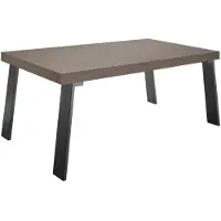 Meublorama Table de salle à manger SPRING – L168 x H88 x l78 cm – Gris foncé