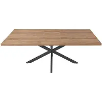 Meublorama Table extensible KALVANO – 160 à 200 cm – Chêne foncé – Plateau 40 mm – Design contemporain
