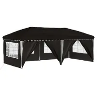 Syfax Tente de fête pop-up 575 x 288 x 245 cm Noir