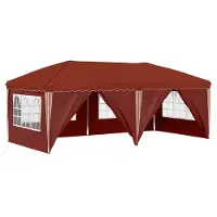 Syfax Tente de fête pop-up 575 x 288 x 245 cm Terre cuite