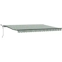 Syfax Tissu de auvent Vert et blanc 450 × 350 cm Polyester