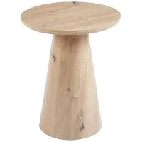 Meublorama Table d'appoint ronde collection TIGNES – Effet pin – D45 x H55 cm