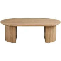 Meublorama Table basse VAGOS – Coloris chêne naturel – Table basse rectangulaire 120x70 cm – MDF – Design moderne et chaleureux