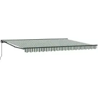 Syfax Cadre d'auvent Vert et blanc 450 × 300 cm