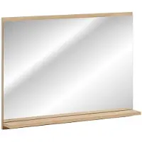 Meublorama Miroir salle de bain rectangulaire 80x57 cm avec rebord rangement