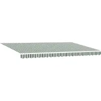 vidaXL , store enrouleur rétractable, vert et blanc, 500 x 350 cm