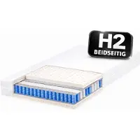 Sofello Matelas Premium Latex Multipocket 200 x 200 H2, 7 zones, 508 ressorts/m², 21 cm, réversible, respirant et orthopédique